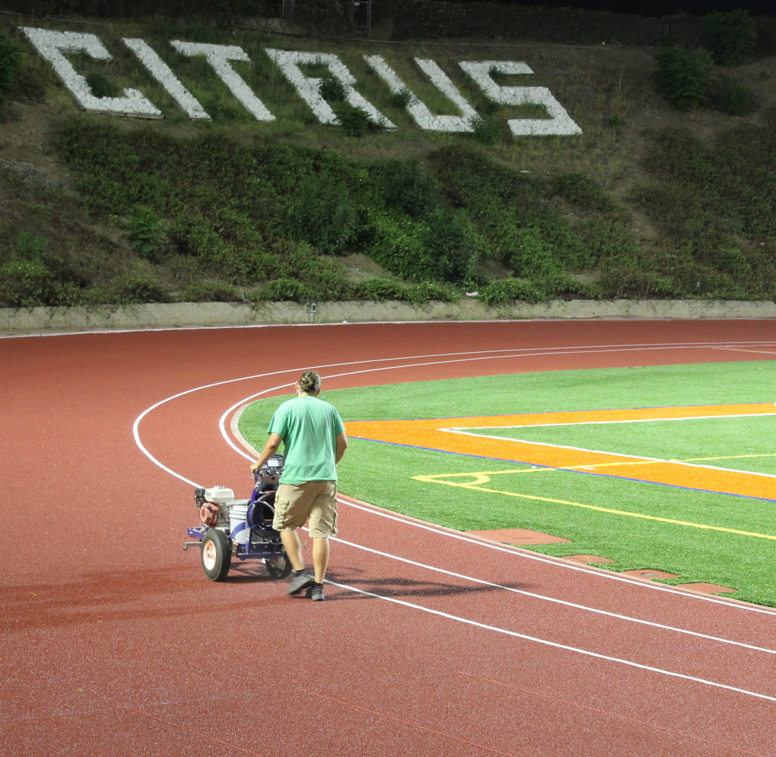 Track installation in progress