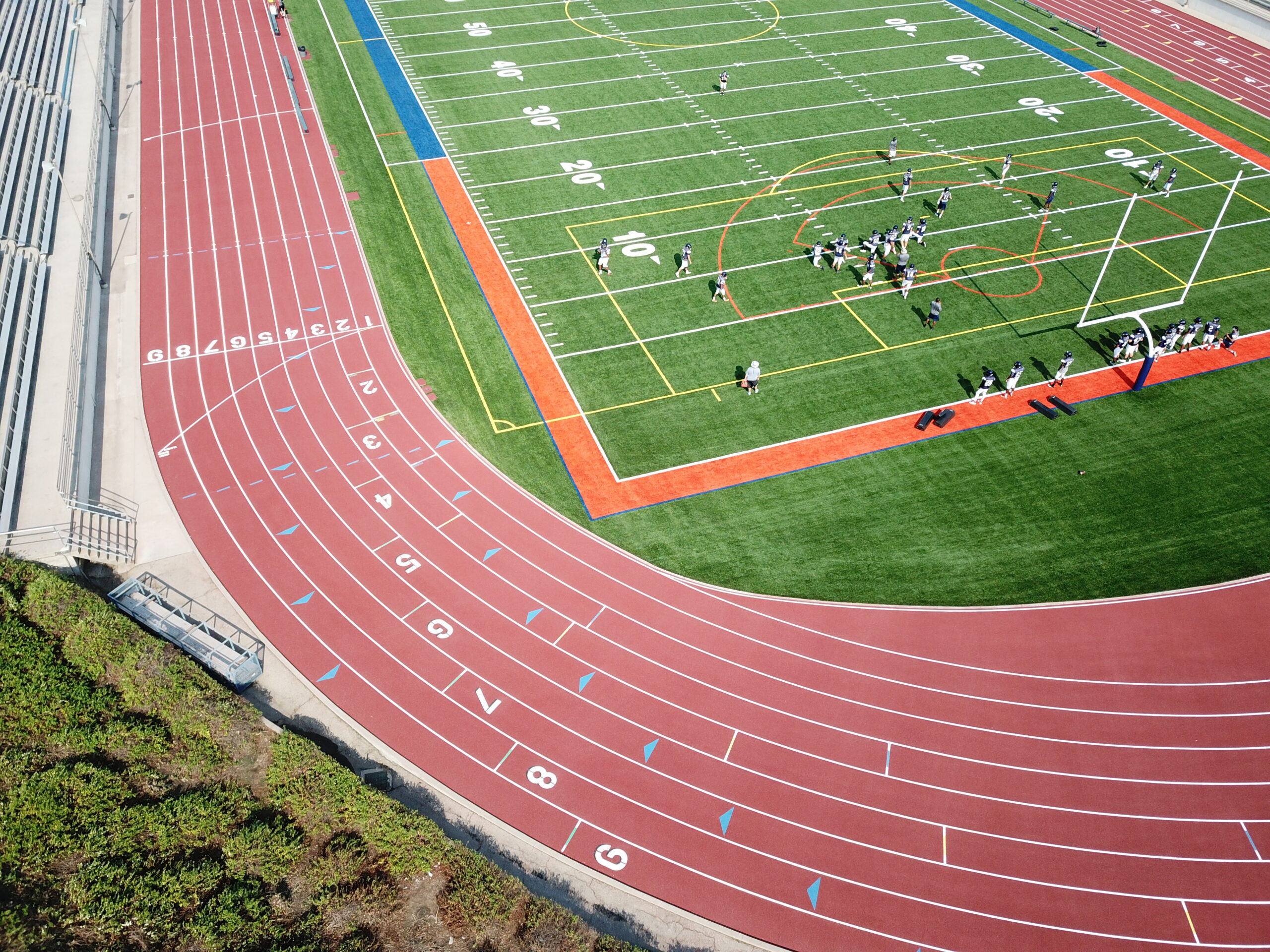 Multi-sport synthetic turf field